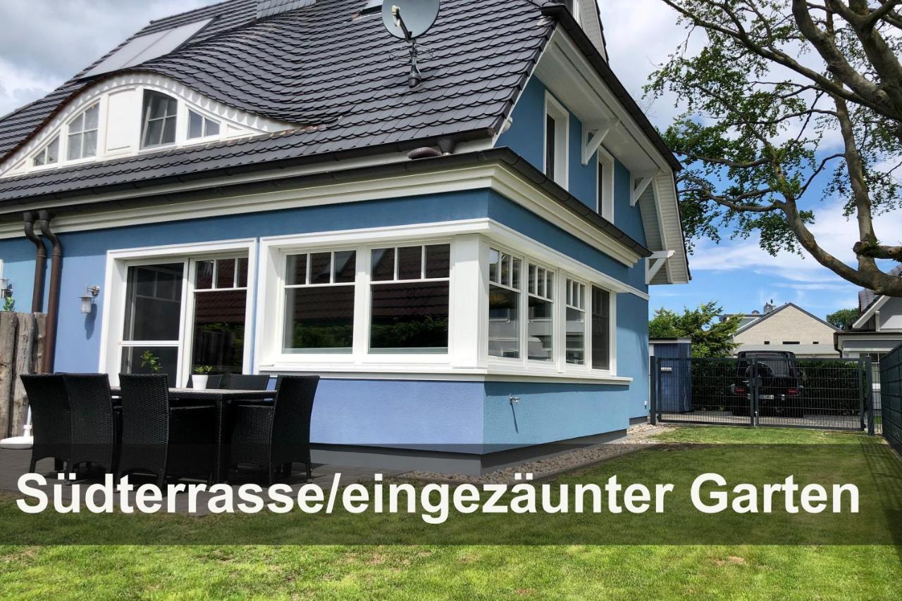 Ostseelagune Zingst, Exklusive Dhh, Strandnah, Sauna, Kamin, 3 Sz, 2 Baeder, Glasfaser, Haustierfrei, Garten Mit Suedterrasse, E-Ladesaeule, 2 Stellplaetze, Strandkorb, Fahrradschuppen, Waschmaschine, Trockner, Nichtraucher Luaran gambar